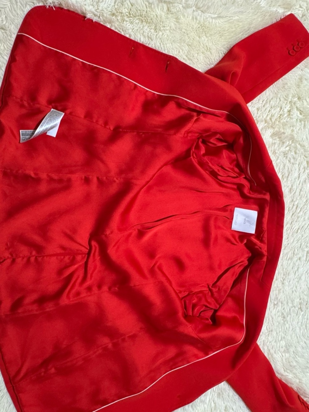 Mango Red Tailored Blazer Jacket Size S Career Office Chic - Picture 5 of 13